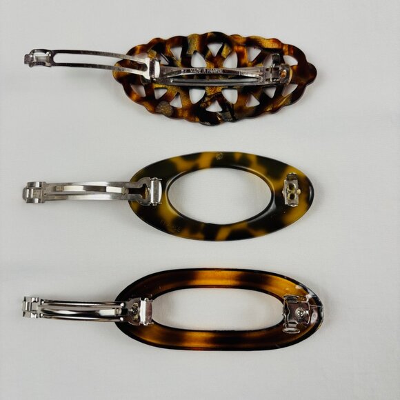 Barrettes Faux Tortoise Shell Brown Style Hair Clasp Lot of 3 main image 8